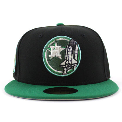Houston Astros Apollo 11 New Era 59Fifty Fitted Hat (GITD Black Kelly Gray Under Brim)