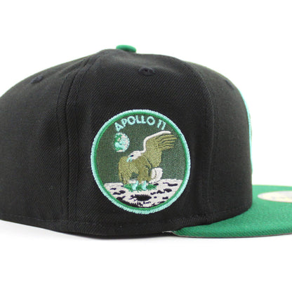 Houston Astros Apollo 11 New Era 59Fifty Fitted Hat (GITD Black Kelly Gray Under Brim)