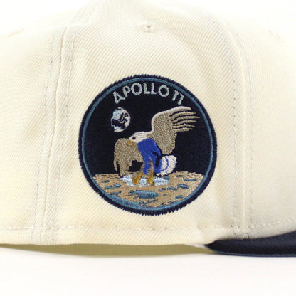 Houston Astros Apollo 11 New Era 59Fifty Fitted Hat (Glow in the Dark CHROME WHITE NIGHT SHIFT NAVY SKY BLUE Under Brim)