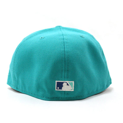 Houston Astros Cooperstown 50th Anniversary New Era 59Fifty Fitted Hat (GITD Teal Blue Under Brim)