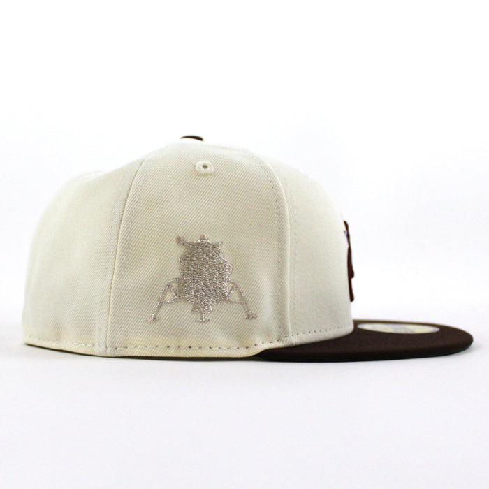 Houston Astros Rover New Era 59Fifty Fitted Hat (Chrome White Burnt Wood Green Under Brim)