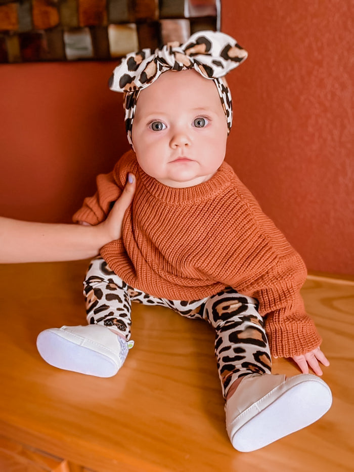 Ivory Leopard Headbands