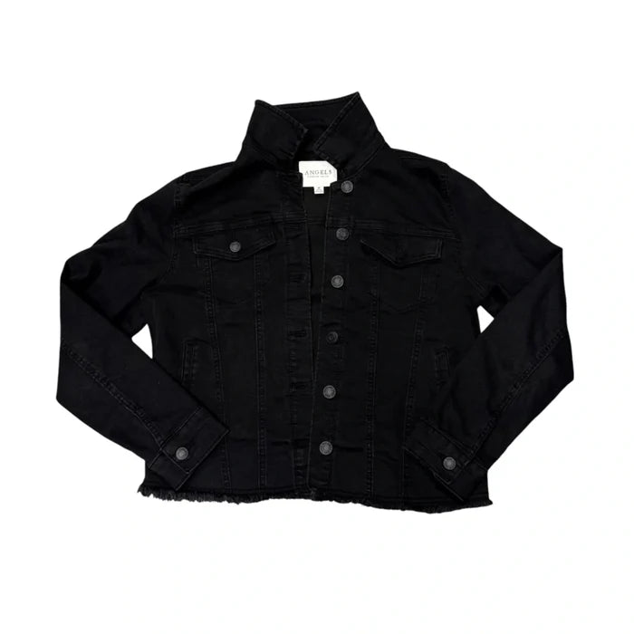 Jacket Denim By Angels In Black Denim, Size: M