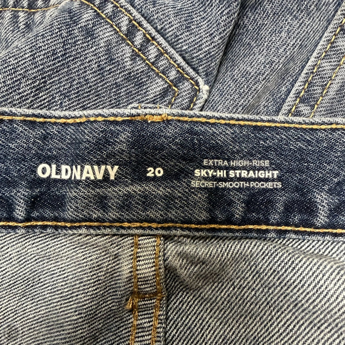 Jeans Straight By Old Navy In Blue Denim, Size: 20