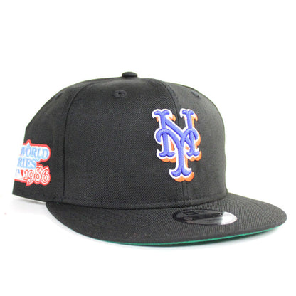 Kids New York Mets 1986 World Series New Era 9Fifty Snapback Hat (Green Under Brim)