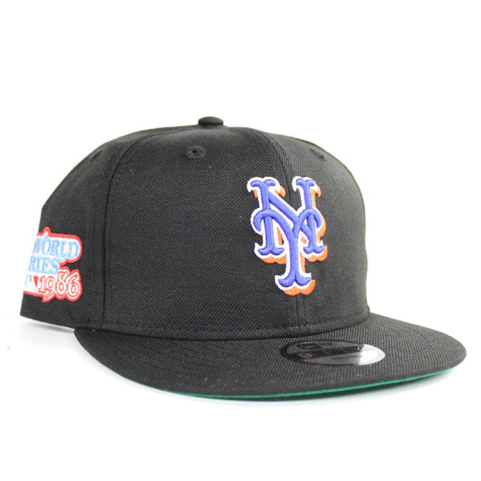 Kids New York Mets 1986 World Series New Era 9Fifty Snapback Hat (Green Under Brim)