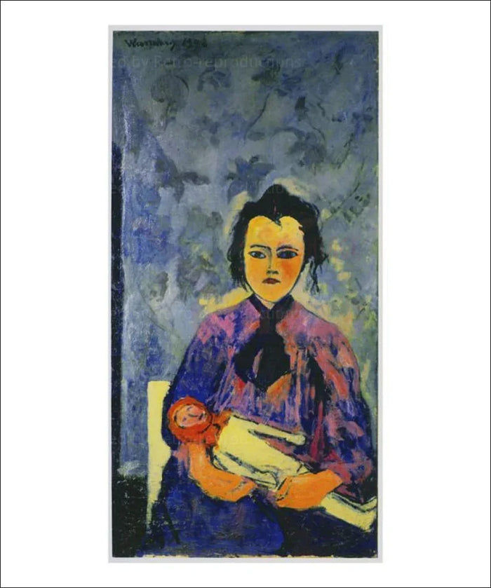 La Petite fille a la Poupee, Maurice de Vlaminck - VINTAGEARTREPRINTS.COM