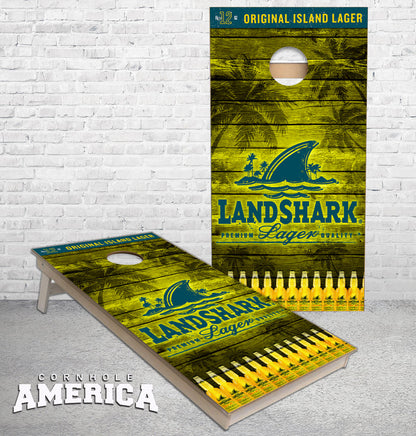Landshark beer custom Cornhole Boards