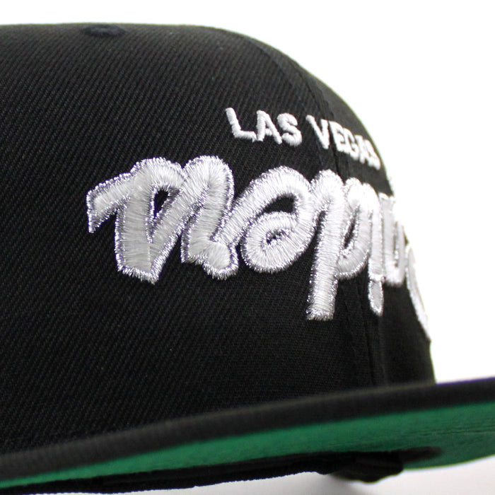 Las Vegas Raiders 50TH Anniversary New Era 59Fifty Fitted Hat (Black Green Under Brim)