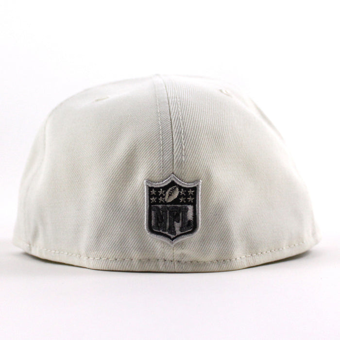 Las Vegas Raiders 60TH Anniversary New Era 59Fifty Fitted Hat V2 (Chrome White Corduroy Gray Under Brim)