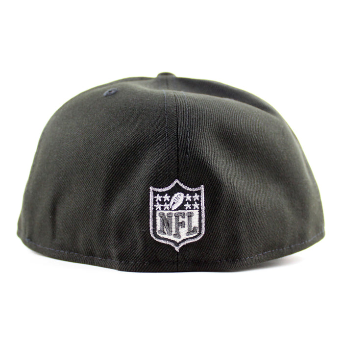 Las Vegas Raiders American FootBall League 60th Anniversary New Era 59Fifty Fitted Hat (Black Green Under Brim)