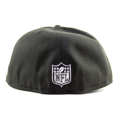 Las Vegas Raiders American FootBall League 60th Anniversary New Era 59Fifty Fitted Hat (Black Green Under Brim)