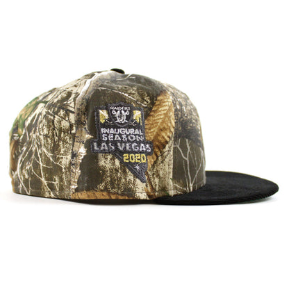 Las Vegas Raiders Inaugural Season 2020 New Era 59Fifty Fitted Hat (RealTree Black Green Under Brim)