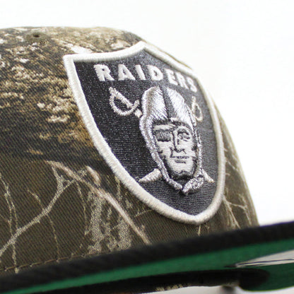 Las Vegas Raiders Inaugural Season 2020 New Era 59Fifty Fitted Hat (RealTree Black Green Under Brim)