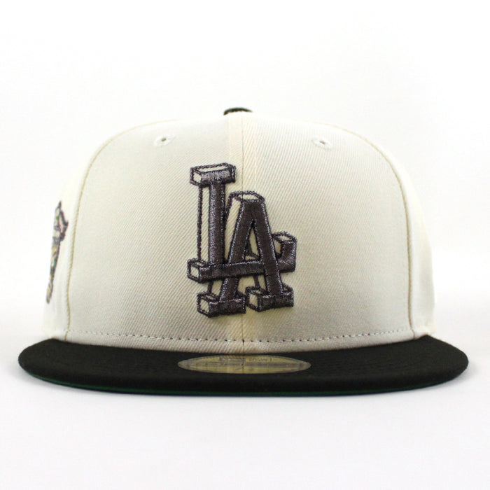 Los Angeles Dodgers 40th Anniversary New Era 59Fifty Fitted Hat (Chrome White Black Kelly Green Under Brim)