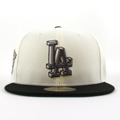 Los Angeles Dodgers 40th Anniversary New Era 59Fifty Fitted Hat (Chrome White Black Kelly Green Under Brim)