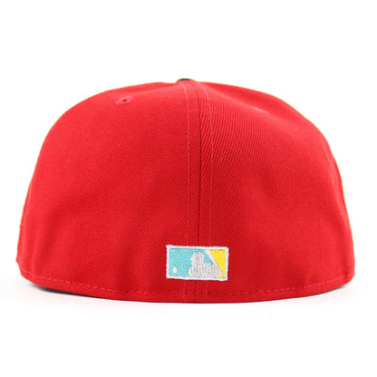 Los Angeles Dodgers 40th Anniversary New Era 59Fifty Fitted Hat (Scarlet Black Gray Under Brim)