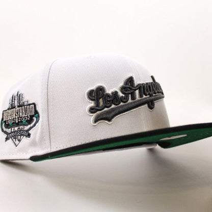 Los Angeles Dodgers 40th Anniversary New Era 59Fifty Fitted Hat (White Black Green Under Brim)