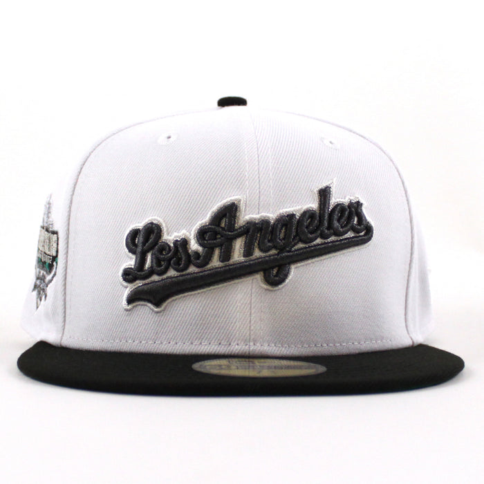 Los Angeles Dodgers 40th Anniversary New Era 59Fifty Fitted Hat (White Black Green Under Brim)