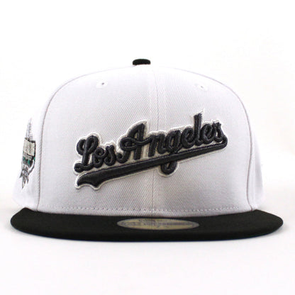 Los Angeles Dodgers 40th Anniversary New Era 59Fifty Fitted Hat (White Black Green Under Brim)