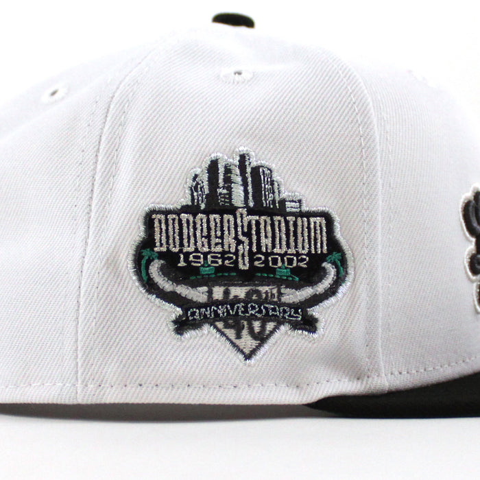 Los Angeles Dodgers 40th Anniversary New Era 59Fifty Fitted Hat (White Black Green Under Brim)