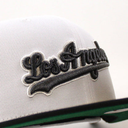 Los Angeles Dodgers 40th Anniversary New Era 59Fifty Fitted Hat (White Black Green Under Brim)