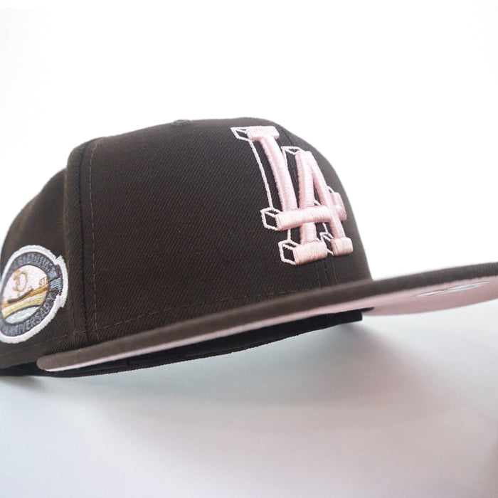 Los Angeles Dodgers 50th Anniversary New Era 59Fifty Fitted Hat (Burnt Wood Pink Under Brim)