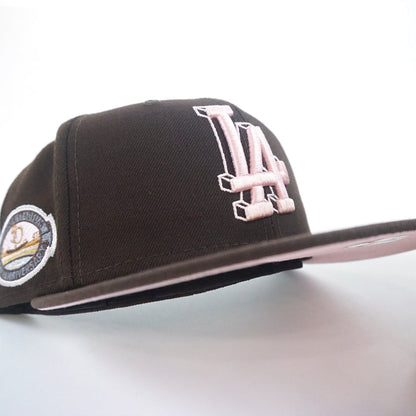 Los Angeles Dodgers 50th Anniversary New Era 59Fifty Fitted Hat (Burnt Wood Pink Under Brim)