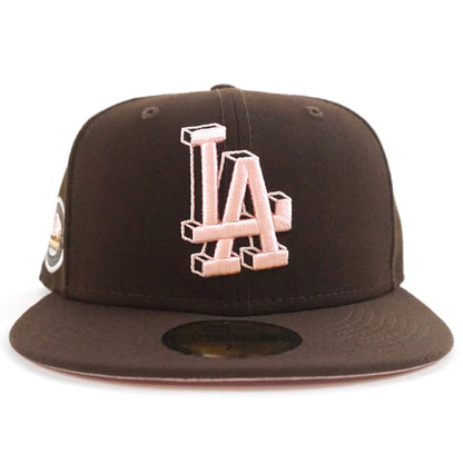 Los Angeles Dodgers 50th Anniversary New Era 59Fifty Fitted Hat (Burnt Wood Pink Under Brim)