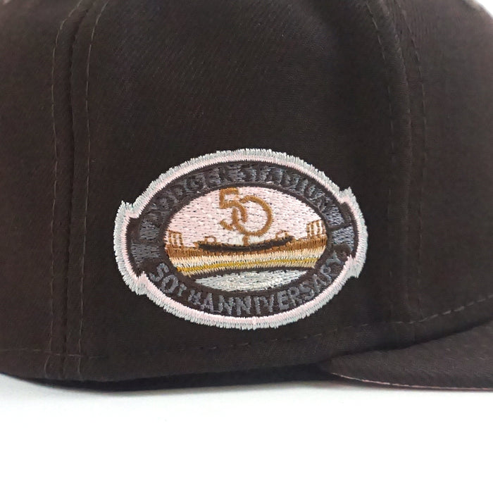 Los Angeles Dodgers 50th Anniversary New Era 59Fifty Fitted Hat (Burnt Wood Pink Under Brim)