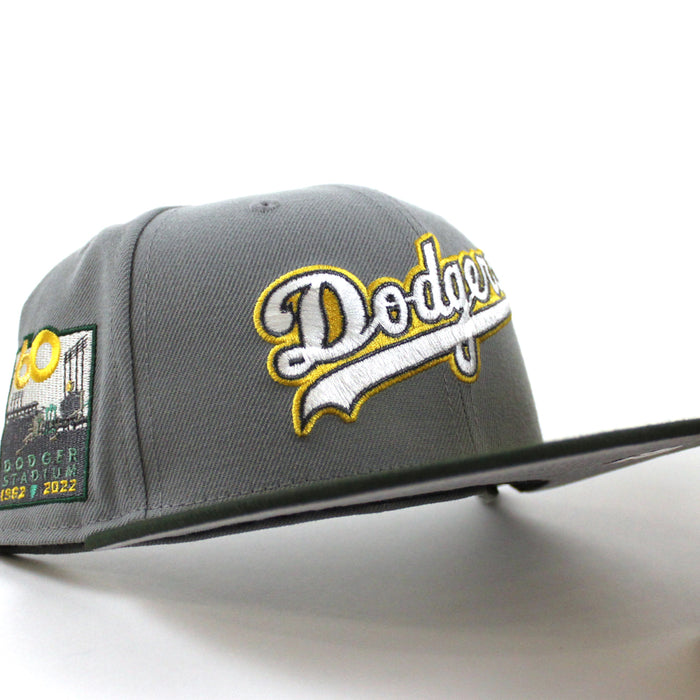Los Angeles Dodgers 50th Anniversary New Era 59Fifty Fitted Hat (Misty Morning SeaWeed Green Gray Under Brim)