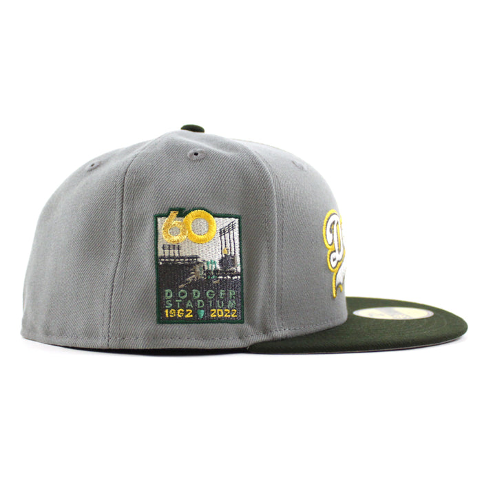 Los Angeles Dodgers 50th Anniversary New Era 59Fifty Fitted Hat (Misty Morning SeaWeed Green Gray Under Brim)