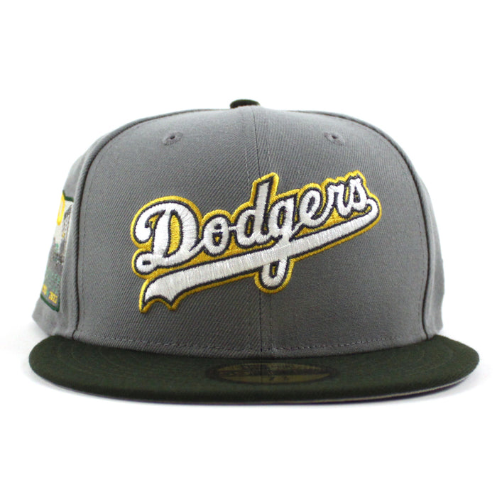 Los Angeles Dodgers 50th Anniversary New Era 59Fifty Fitted Hat (Misty Morning SeaWeed Green Gray Under Brim)