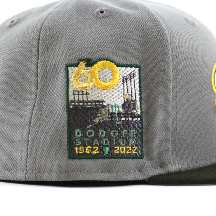 Los Angeles Dodgers 50th Anniversary New Era 59Fifty Fitted Hat (Misty Morning SeaWeed Green Gray Under Brim)