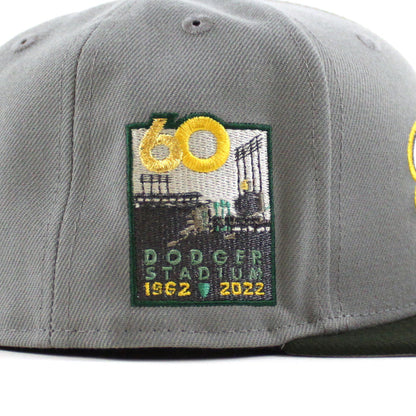 Los Angeles Dodgers 50th Anniversary New Era 59Fifty Fitted Hat (Misty Morning SeaWeed Green Gray Under Brim)
