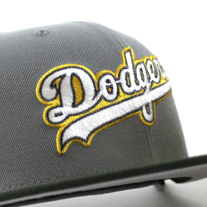 Los Angeles Dodgers 50th Anniversary New Era 59Fifty Fitted Hat (Misty Morning SeaWeed Green Gray Under Brim)