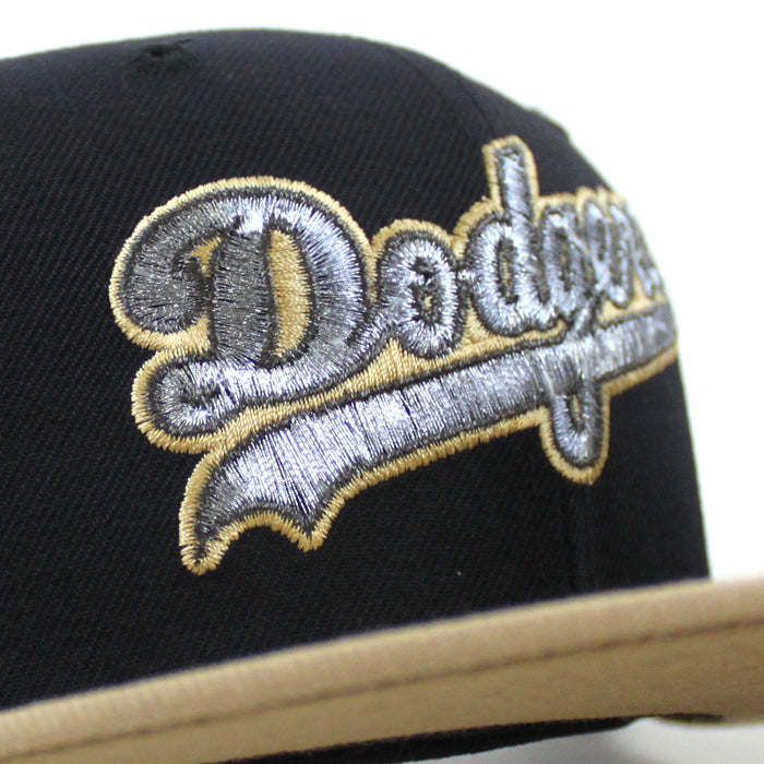 Los Angeles Dodgers 50th Anniversary New Era 59Fifty Fitted Hat (Navy Camel Khaki Under Brim)