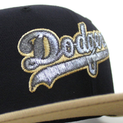 Los Angeles Dodgers 50th Anniversary New Era 59Fifty Fitted Hat (Navy Camel Khaki Under Brim)