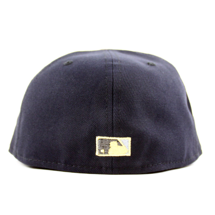 Los Angeles Dodgers 50th Anniversary New Era 59Fifty Fitted Hat (Navy Camel Khaki Under Brim)
