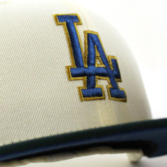 Los Angeles Dodgers 60TH DODGER STADIUM New Era 59Fifty Fitted Hat (CHROME WHITE DK GREEN SEASHORE BLUE Under Brim)