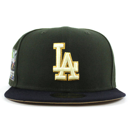 Los Angeles Dodgers 60TH DODGER STADIUM New Era 59Fifty Fitted Hat (Seaweed Navy Camel GRAY Under Brim)