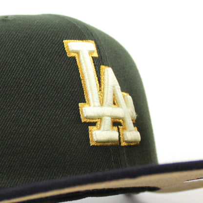 Los Angeles Dodgers 60TH DODGER STADIUM New Era 59Fifty Fitted Hat (Seaweed Navy Camel GRAY Under Brim)