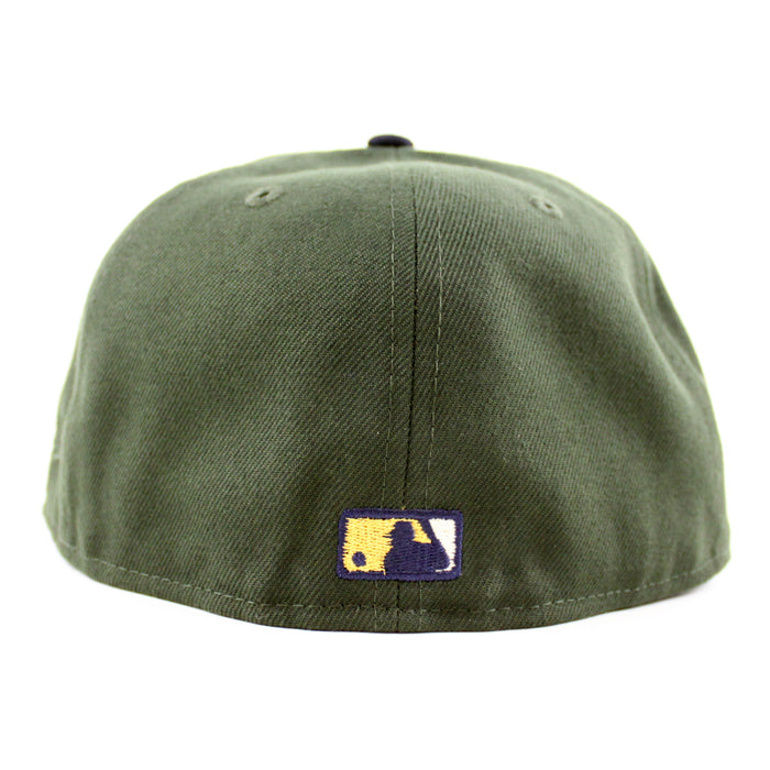 Los Angeles Dodgers 60TH DODGER STADIUM New Era 59Fifty Fitted Hat (Seaweed Navy Camel GRAY Under Brim)