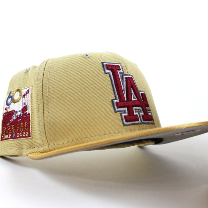 Los Angeles Dodgers 60TH DODGER STADIUM New Era 59Fifty Fitted Hat (VEGAS GOLD MET GOLD GRAY Under Brim)
