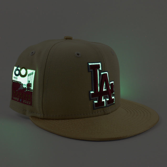 Los Angeles Dodgers 60TH DODGER STADIUM New Era 59Fifty Fitted Hat (VEGAS GOLD MET GOLD GRAY Under Brim)