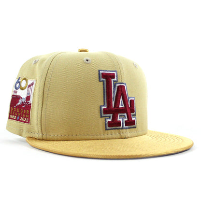 Los Angeles Dodgers 60TH DODGER STADIUM New Era 59Fifty Fitted Hat (VEGAS GOLD MET GOLD GRAY Under Brim)