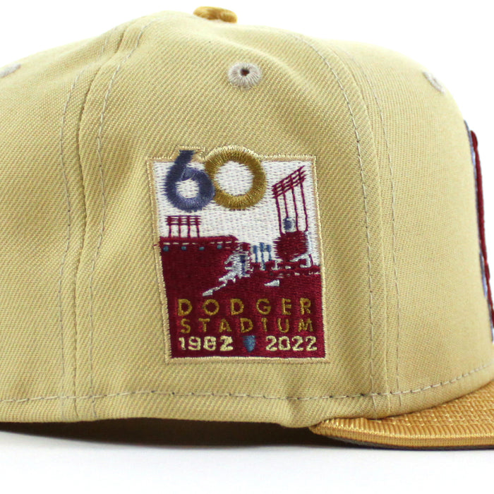 Los Angeles Dodgers 60TH DODGER STADIUM New Era 59Fifty Fitted Hat (VEGAS GOLD MET GOLD GRAY Under Brim)