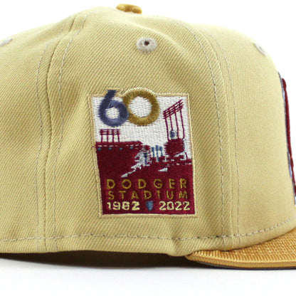 Los Angeles Dodgers 60TH DODGER STADIUM New Era 59Fifty Fitted Hat (VEGAS GOLD MET GOLD GRAY Under Brim)