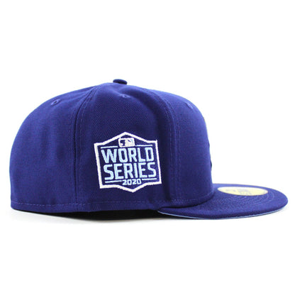 Los Angeles Dodgers COMIC CLOUD 2020 World Series New Era 59Fifty Fitted Hat (Team Color Sky Blue Under Brim)