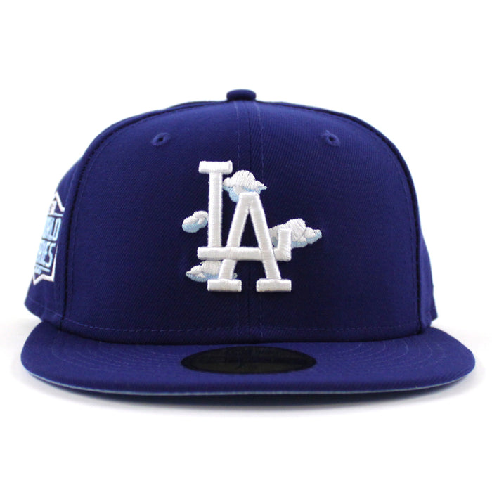 Los Angeles Dodgers COMIC CLOUD 2020 World Series New Era 59Fifty Fitted Hat (Team Color Sky Blue Under Brim)